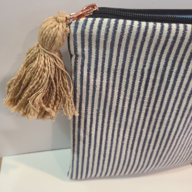 Large Pouch - White and Blue
