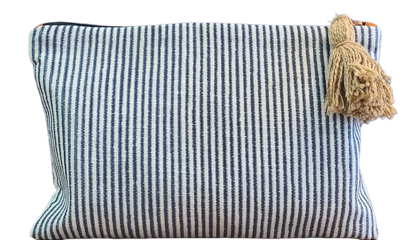 Large Pouch - White and Blue