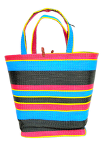 Handwoven Plastic Tote - Sunny