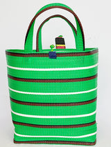 Handwoven Plastic Tote -Green