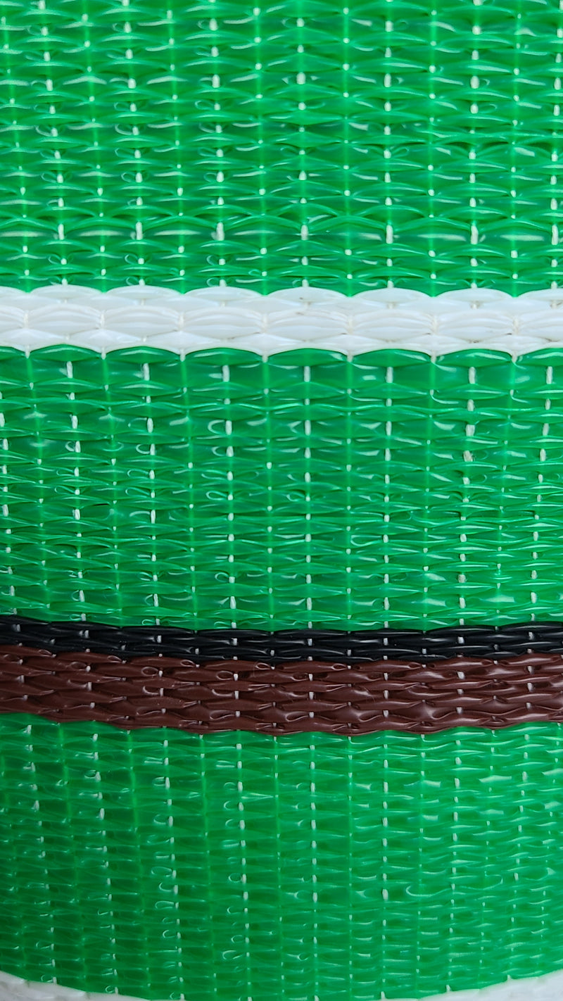 Handwoven Plastic Tote -Green