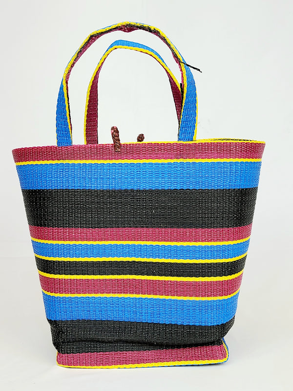 Handwoven Plastic Tote - Sunny