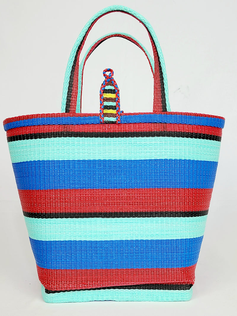 Handwoven Plastic Tote - April