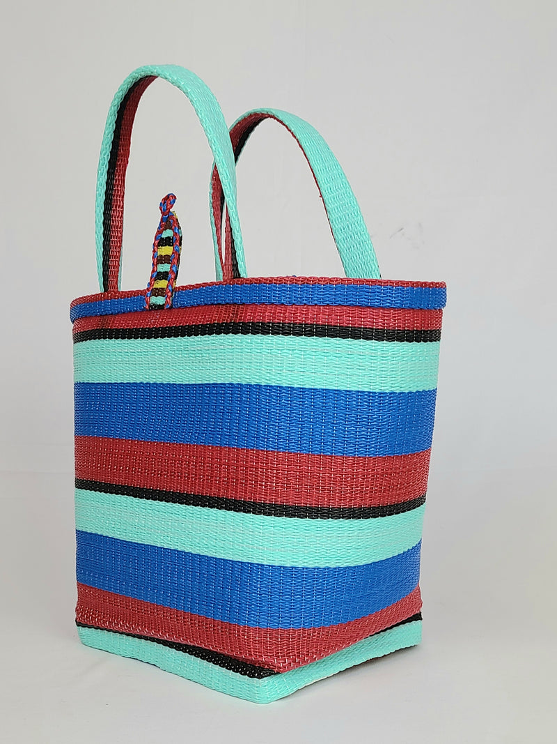 Handwoven Plastic Tote - April