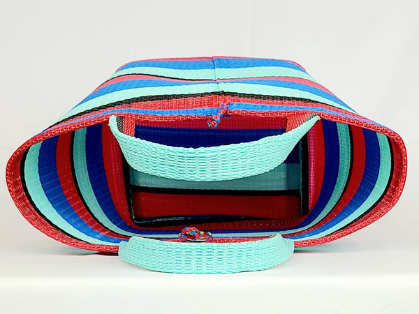 Handwoven Plastic Tote - April