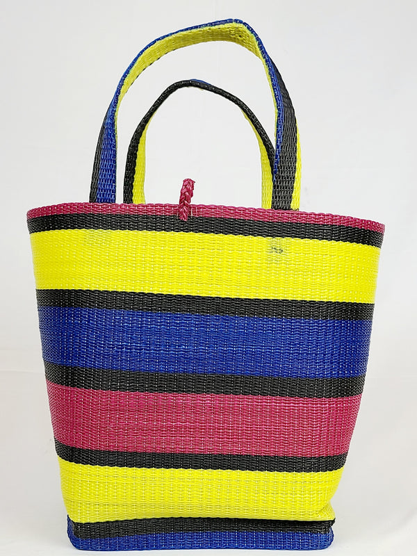 Handwoven Plastic Tote - Summer