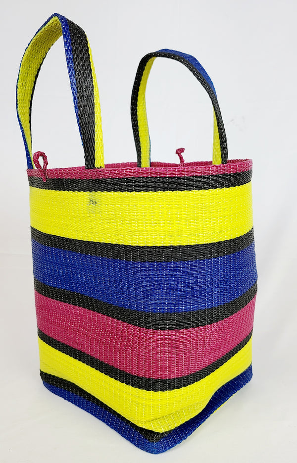 Handwoven Plastic Tote - Summer