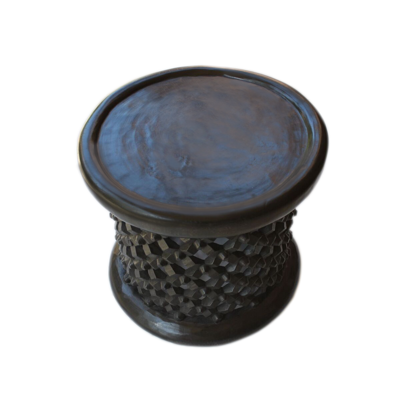 Traditional Bamileke Stool /Coffee Table 19" x 18"x 19"