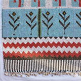 Rare Mounted Kirdi Beaded Tapestry -Blue Houses