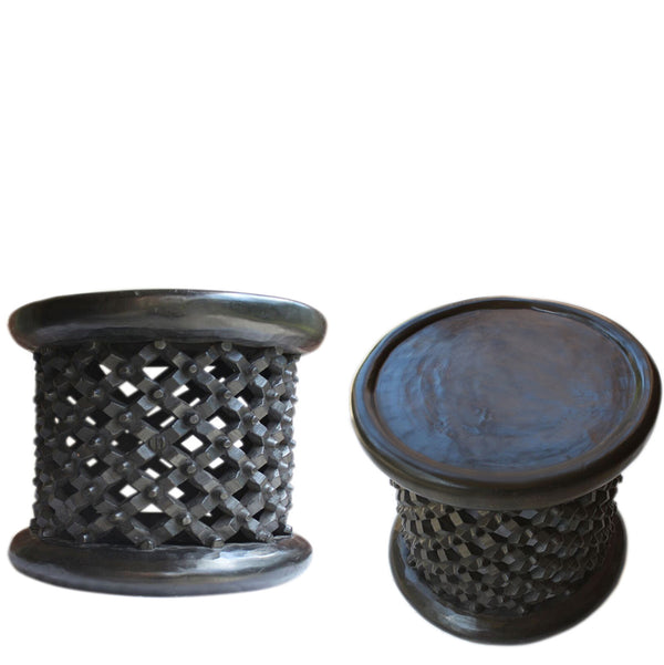 Traditional Bamileke Stool /Coffee Table 19" x 18"x 19"