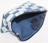 Large Pouch - Blue Cream
