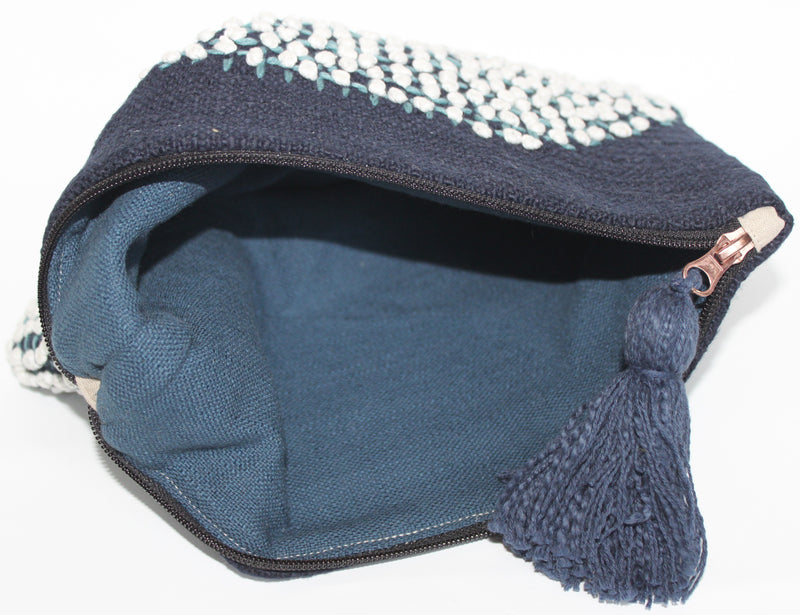 Large Pouch - Blue Cream