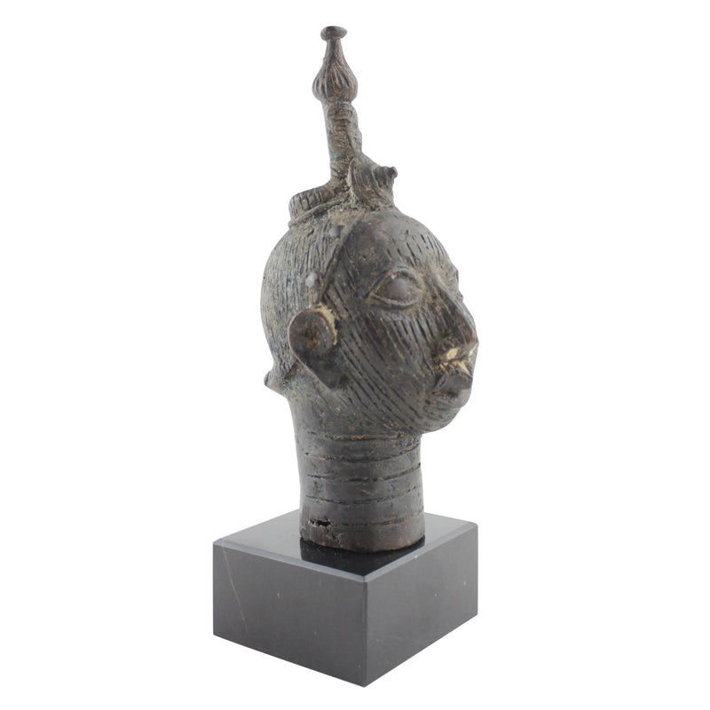 Benin Bronze Head - 9.5" x 3"