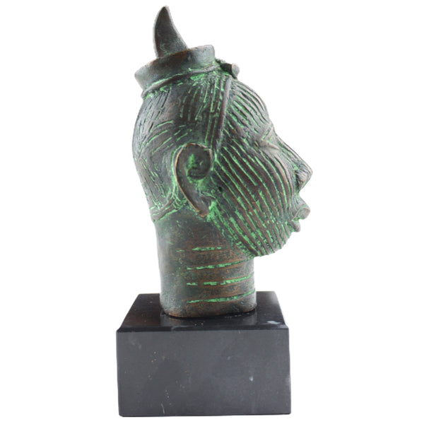 Benin Bronze Head -7.5" x 3"