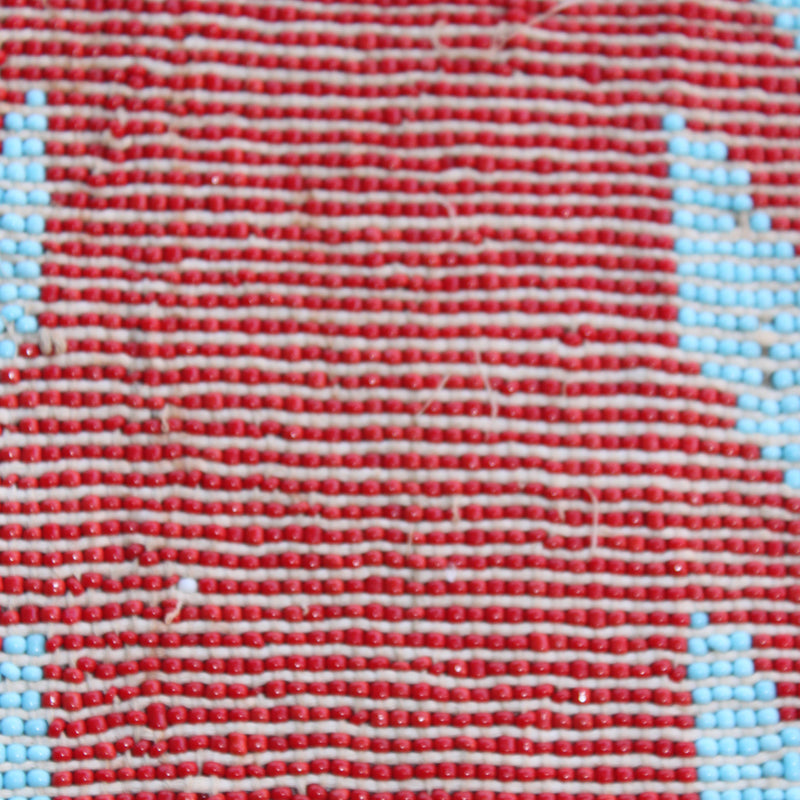 Rare Mounted Kirdi Beaded Tapestry -Village en Joie