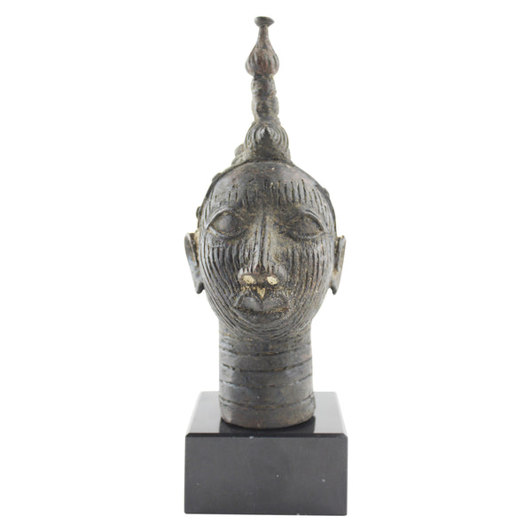 Benin Bronze Head - 9.5" x 3"