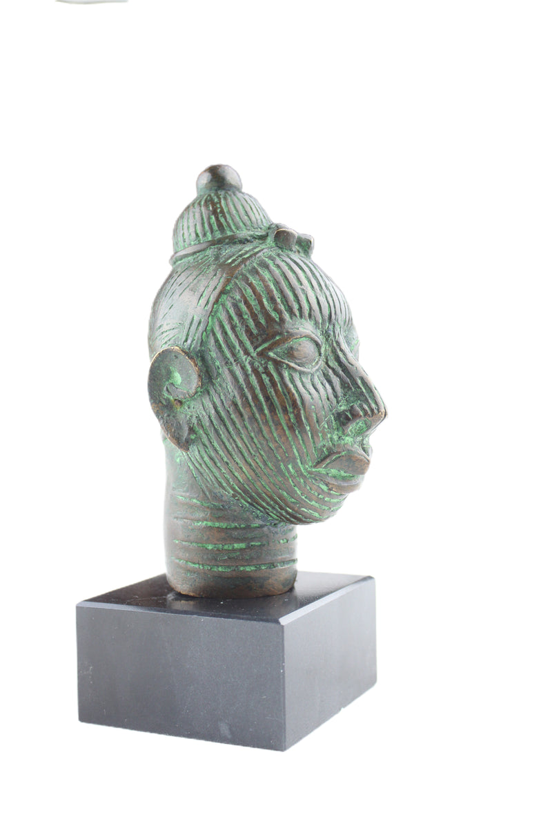 Benin Bronze Head -7.5" x 3"