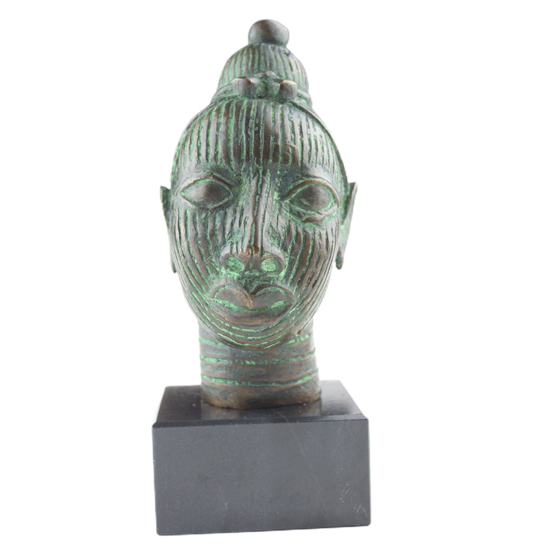 Benin Bronze Head -7.5" x 3"
