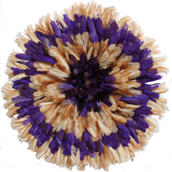Natural Brown Violet Juju Hat 22"