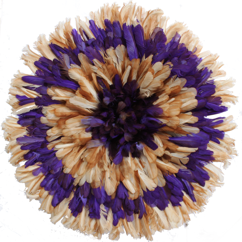 Natural Brown Violet Juju Hat 22"
