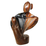 Mother & Child Wooden Sculpture - 4.5" x 2.5"
