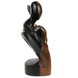 Mother & Child Wooden Sculpture - 4.5" x 2.5"