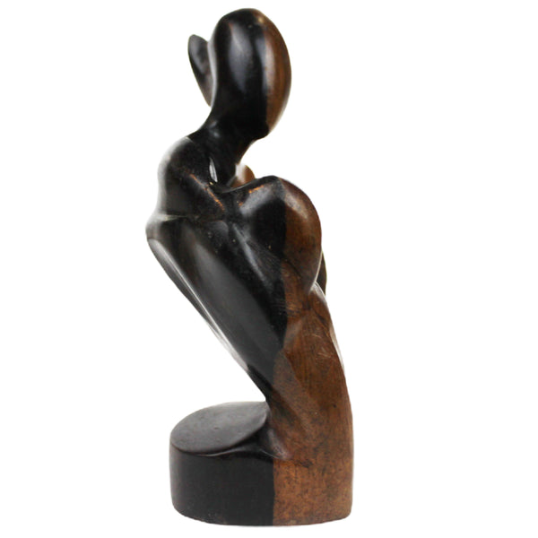 Mother & Child Wooden Sculpture - 4.5" x 2.5"