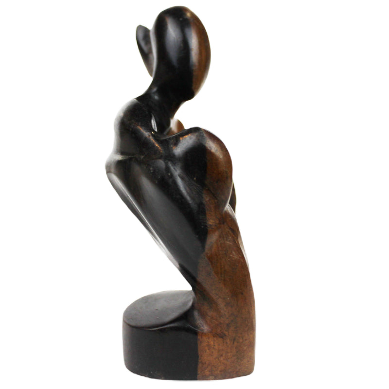 Mother & Child Wooden Sculpture - 4.5" x 2.5"