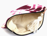 Large Pouch -Burgundy Cream