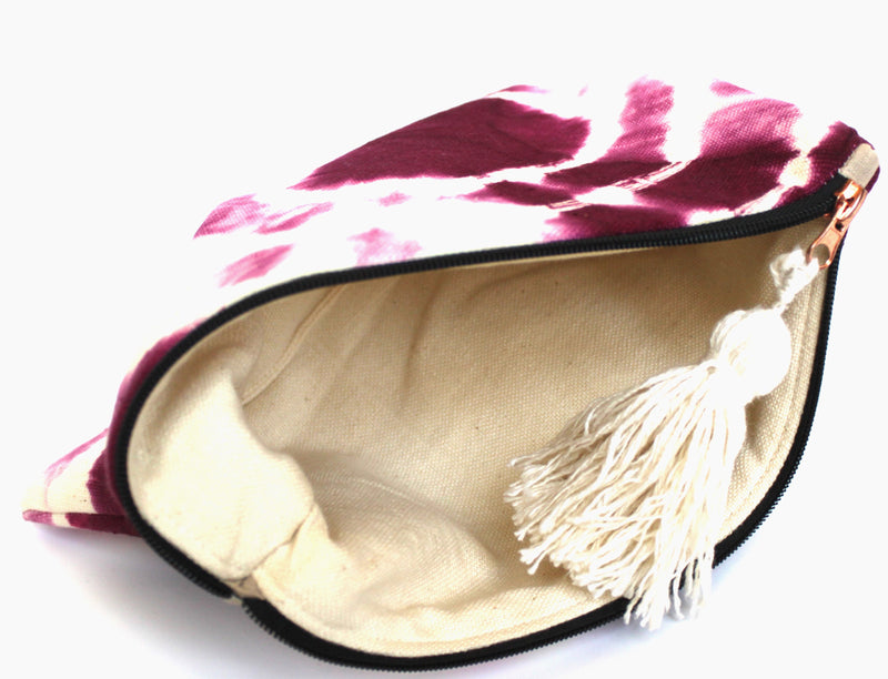 Large Pouch -Burgundy Cream